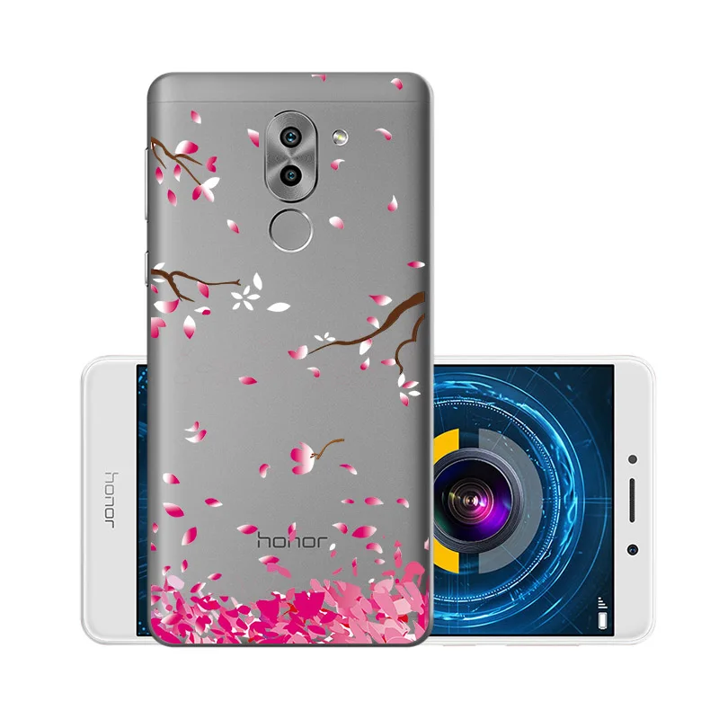 W002 Мягкий чехол из ТПУ, чехлы для huawei Honor 6X, силиконовый прозрачный чехол для huawei GR5, BLL-L21 BLN-AL10 Honor6X mate 9 Lite - Цвет: W002