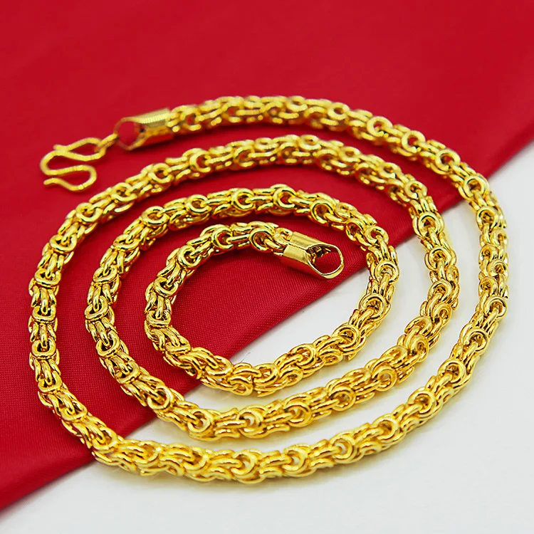 Ожерелье из 14-каратного золота для мужчин модное роскошное свадебное ювелирное