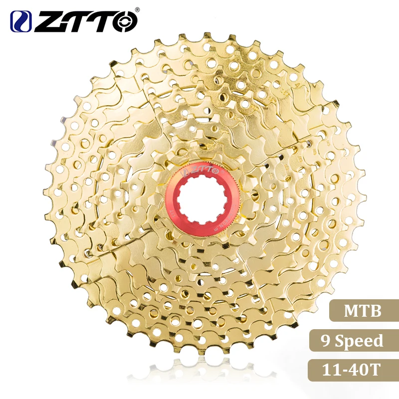 ZTTO горный велосипед MTB 9 скорость кассета Velocidade S 40T золотые запчасти для
