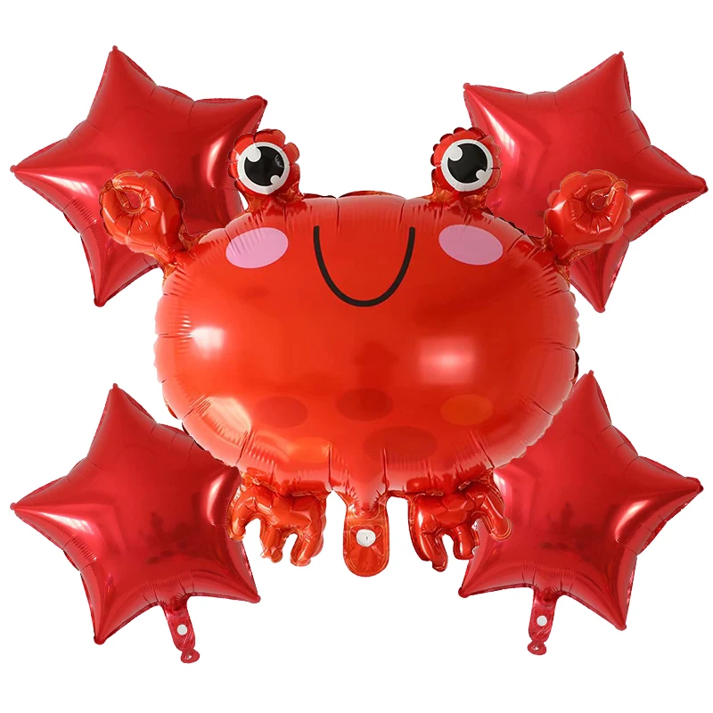 5 шт. милые морские воздушные шарики в виде животных для дня рождения акулы омары
