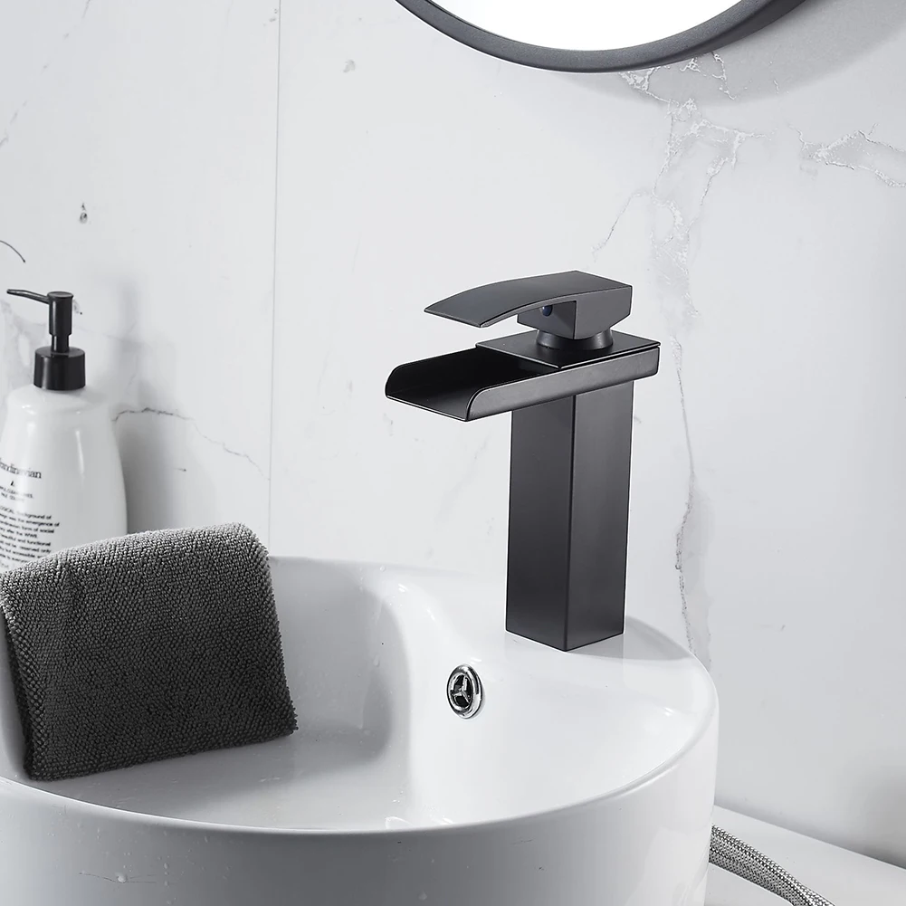 

Commercial Single Handle Deck Mount Bath Sink Short Tall Basin Faucet Kitchen Bathroom Hot Cold Easy Install Lavatory Mixer Tap