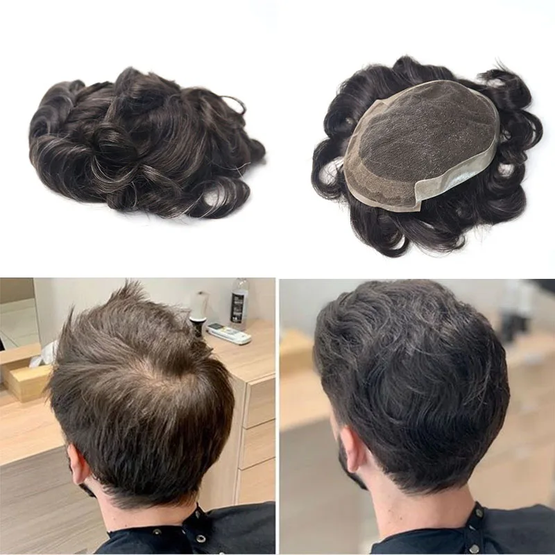 Для Мужчин's накладки из искусственных волос системы замещения 100% натуральный