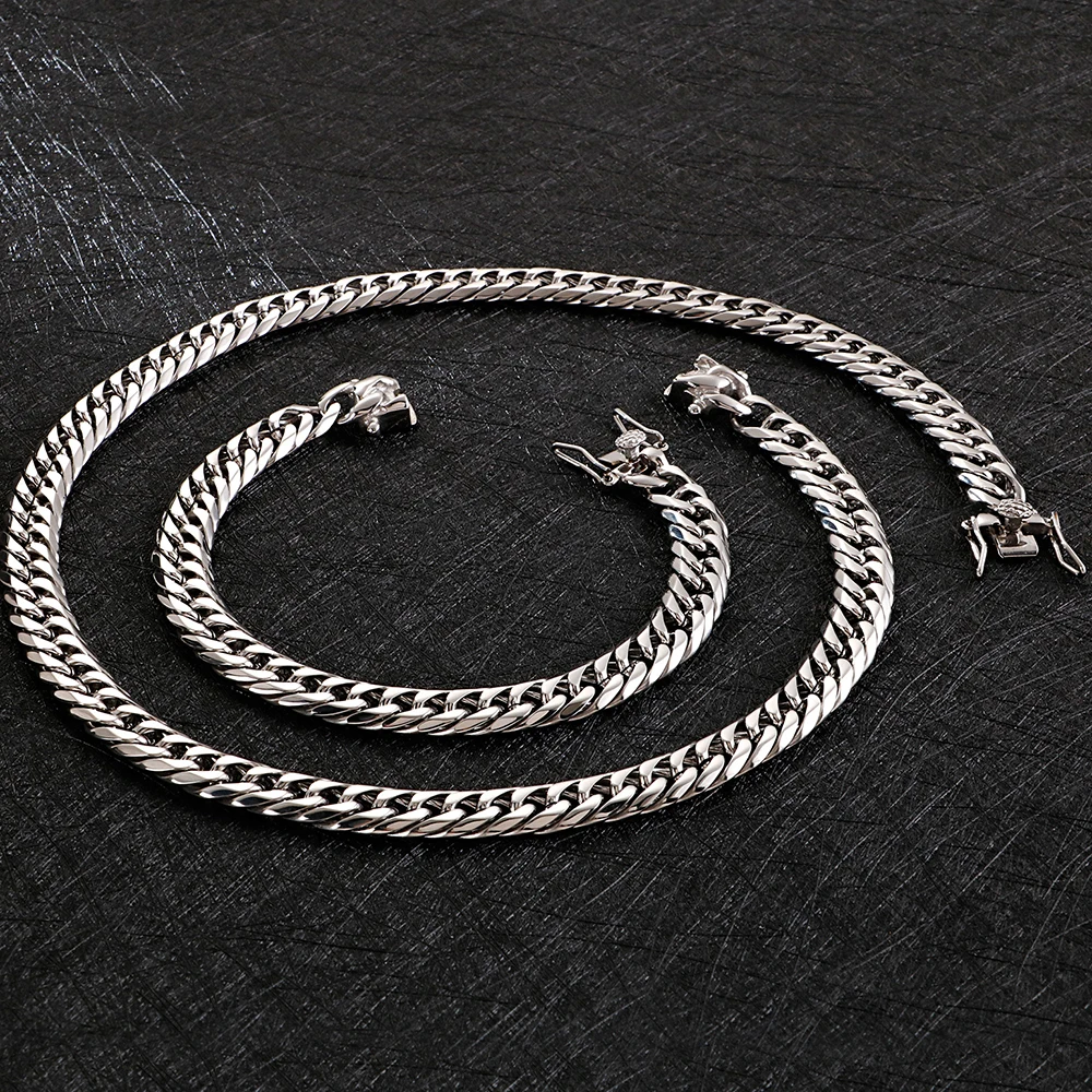 9MM Thick Chain Bracelet Necklace Men Stainless Steel With Lock Hip Hop Choker Mens Necklaces Male Jewelry Accessories Dropship | Украшения