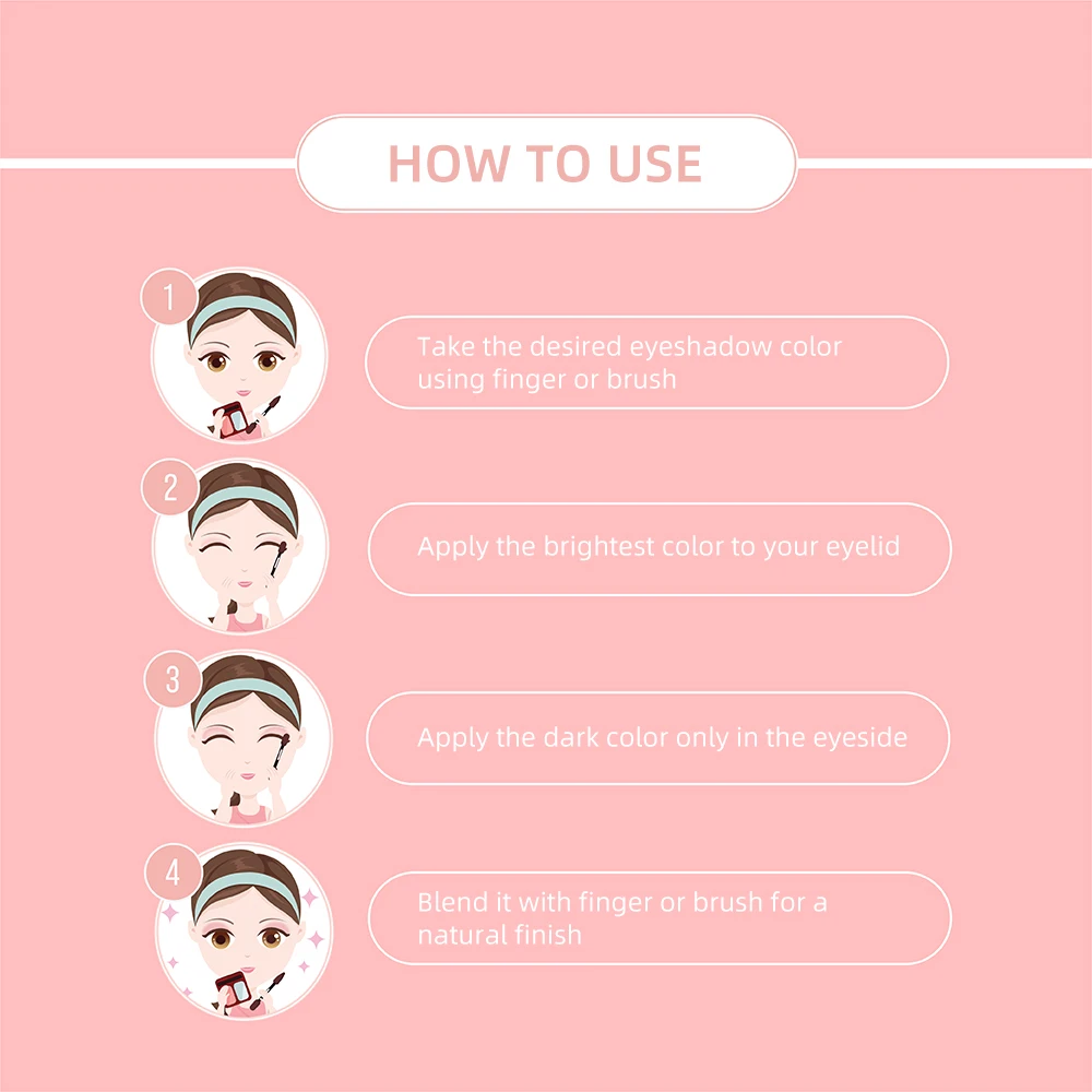 

Y.O.U The Simplicity 4 In 1 Eyeshadow Palette for Daily Usage High-pigmented Silky Blendable Practical Eyeshadow Primer Makeup