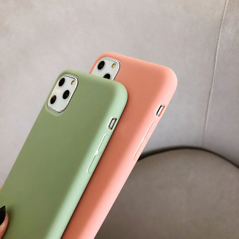 Чехол Moskado для iPhone 11 простой однотонный чехол карамельного цвета 11Pro Max X XR XS 7 8 Plus
