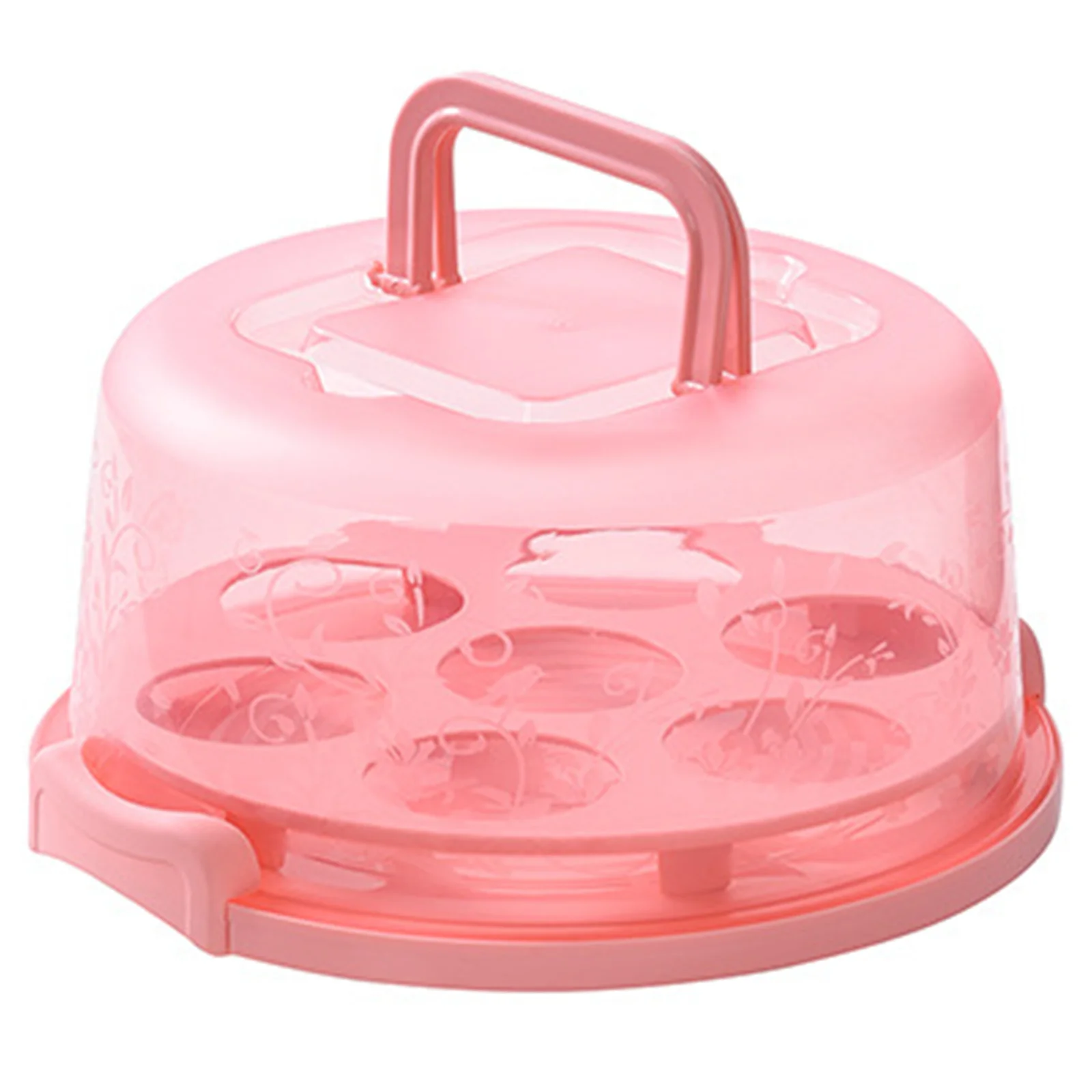 

Portable Cake Storage Box Round Birthday Cake Box Kitchen Wedding Baking Container BOM666