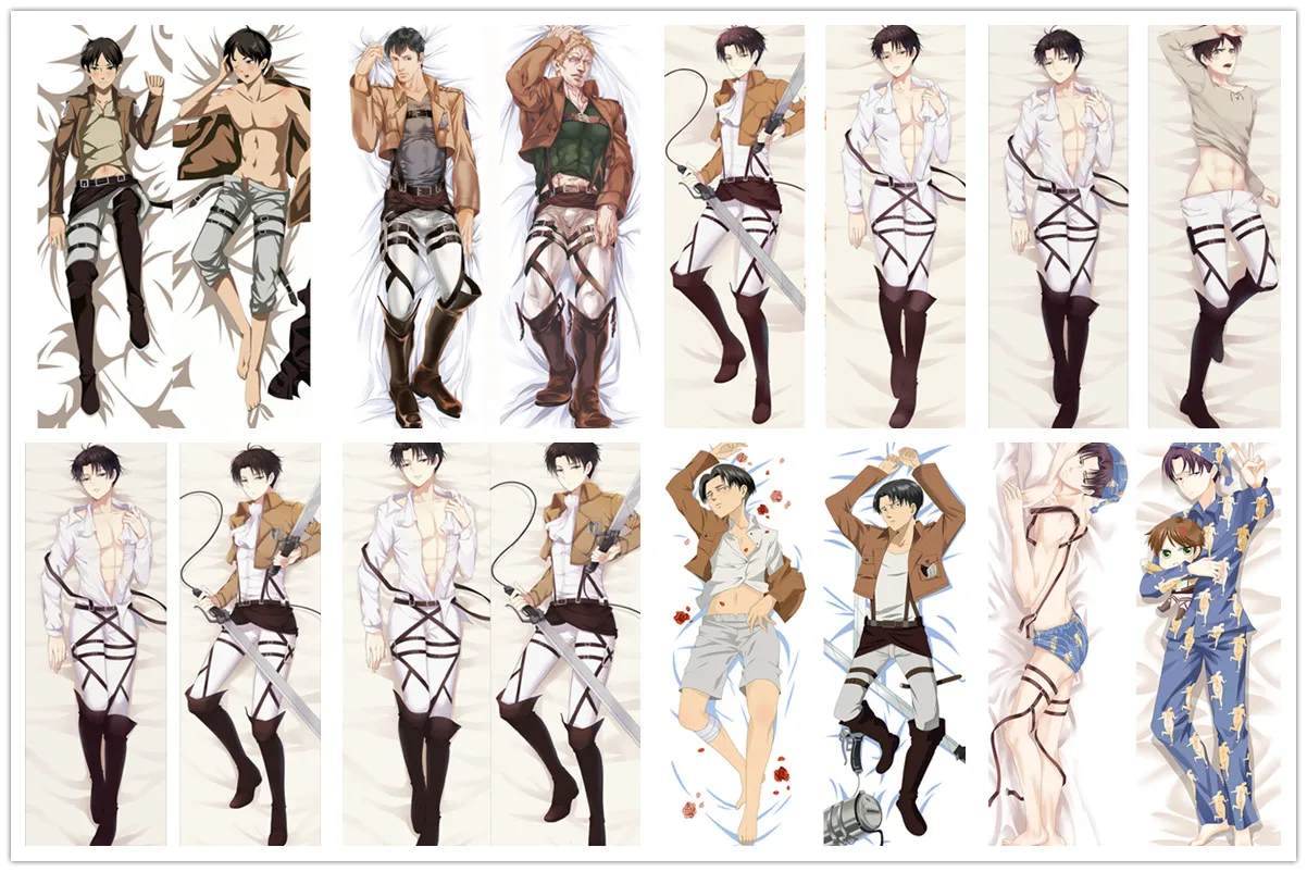 

Декоративная наволочка для подушки «Атака Титанов», японское аниме «дакимакура», обнимающая наволочка