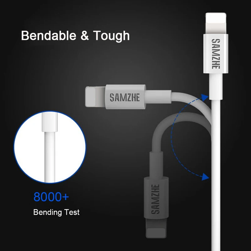 Кабель SAMZHE для телефона 8 Pins USB-кабель зарядки кабель iPhone 5/USB-C/6/6S/Plus/7/7Plus/8/iPhoneX |