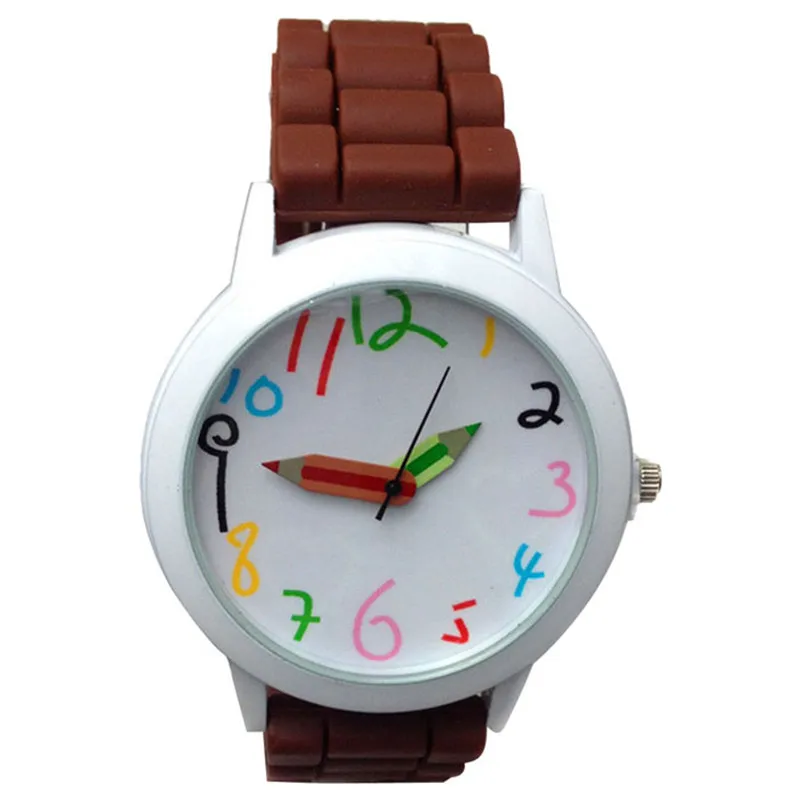 

Brand Fashion Jelly Silicone Pencil Watch Women Wristwatch Casual Candy Color Watch Relogio Feminino Drop Shipping P000881