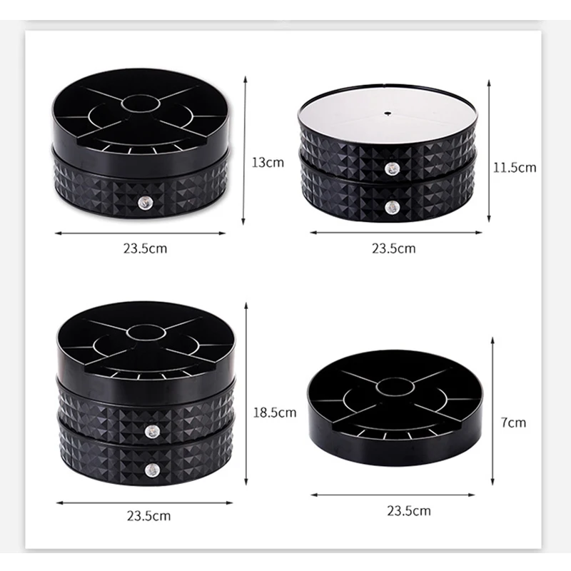 Самодельная вращающаяся акриловая коробка для хранения косметики на 360 градусов, прозрачная коробка для косметики, съемный органайзер для ... от AliExpress RU&CIS NEW
