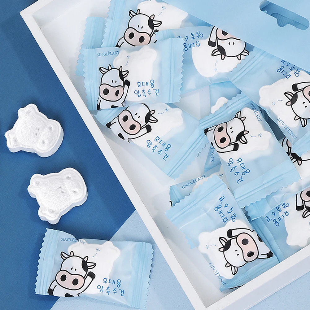 50 шт одноразовые натуральный хлопок сжатого Портативный для путешествий