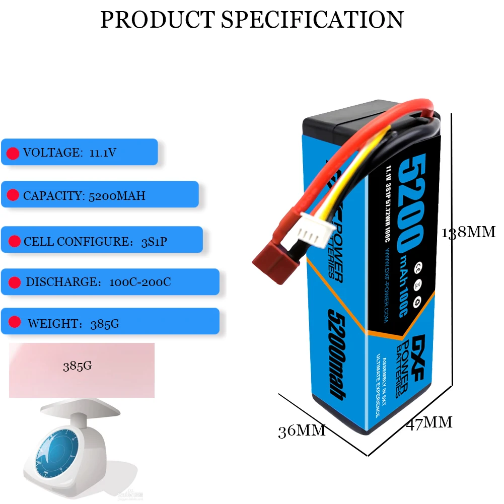 DXF 4S Lipo 2S 3S Battery 7.4V 11.1V 14.8V 8400mah 8000mah 7000mah 6750mah 6500mah 5200mah for RC Car Airplane Truck Control Toy enlarge