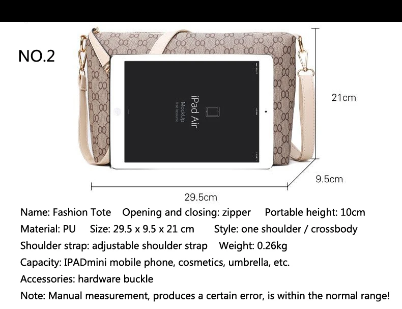 Autumn New Fashion Women's Bag 6 Piece Set Plaid Bag Lady Slung Hand Bag Shoulder Messenger Composite Bag