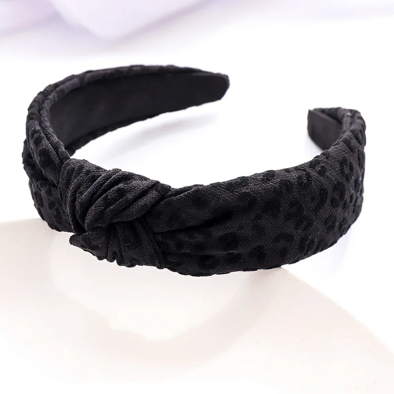 

Vintage Leopard Knot Hairband Ladies Ethnic Geometric Leopard Pattern Knotted Hairband Women Hair Accessories