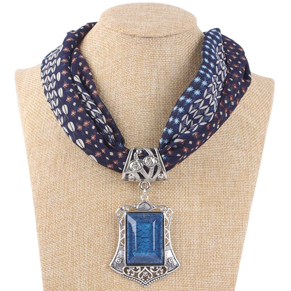 Женские модные цветочные шарфы женские шарф с ожерельем Boho пляжное Кольцо Шаль