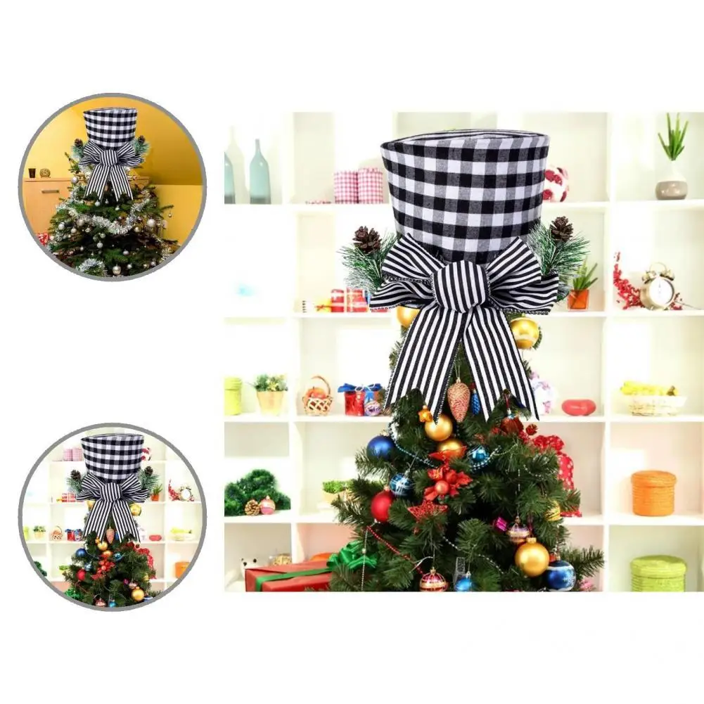 

Attractive Large Farmhouse Xmas Tree Topper Hat Tree Topper Decor Lightweight Festive Touch