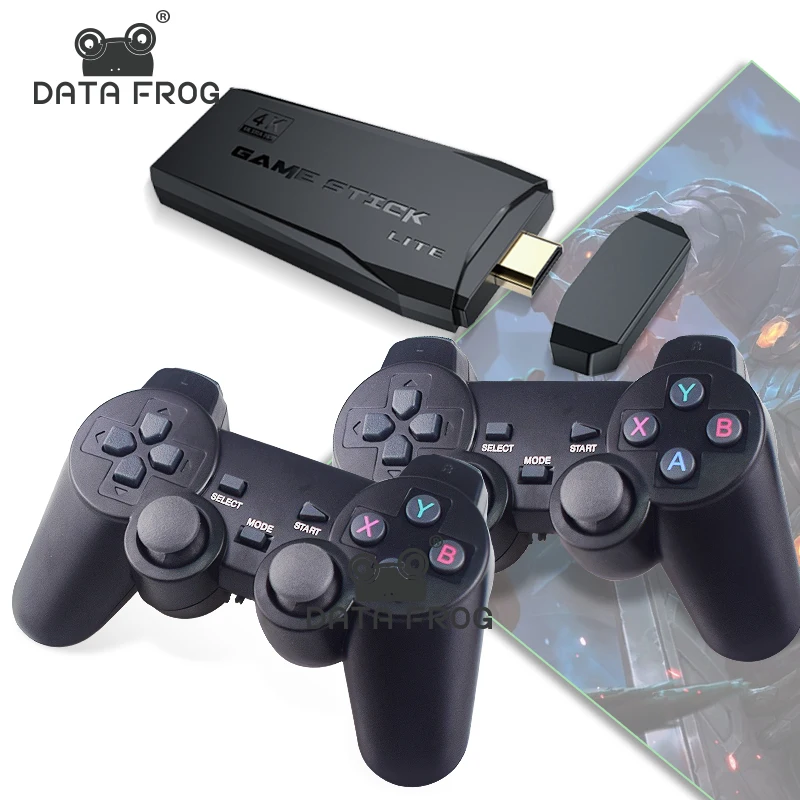 Игровая консоль DATA FROG 4K Retro 10000 классических игр с 2 4G двойным беспроводным