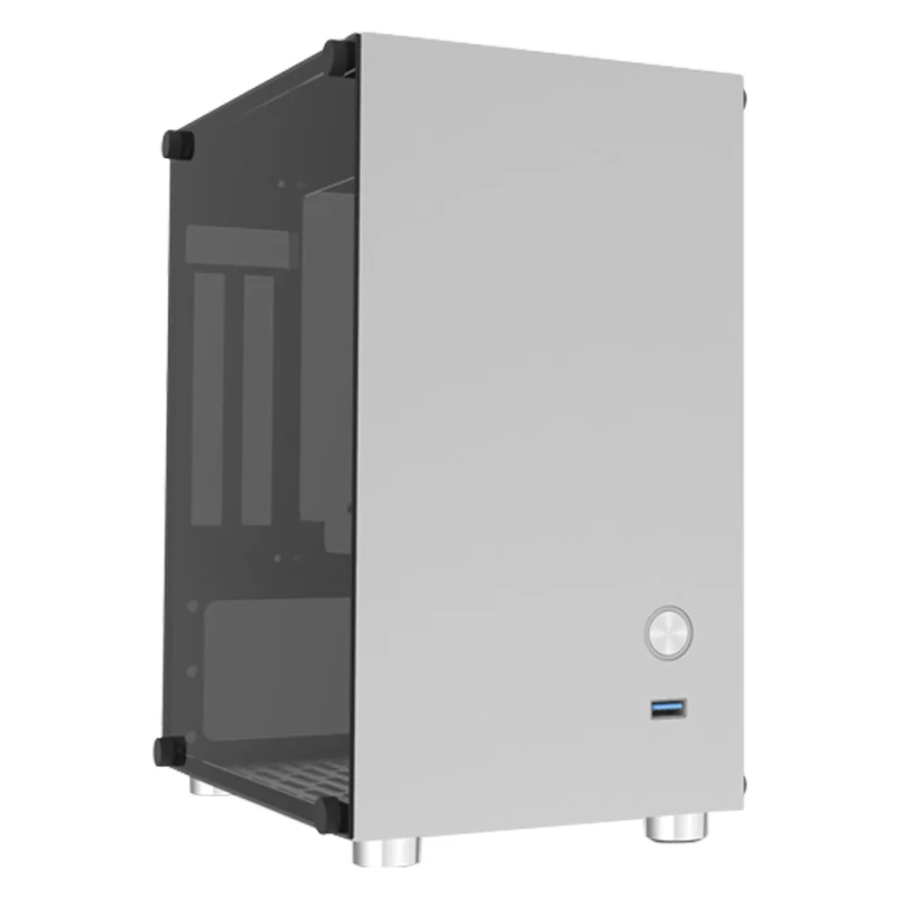 

All Aluminum ITX PC Gaming Case Computer Cabinet Portable Mini A4 Desktop Chassis With Double-Sided Glass For SFX Supply SSD