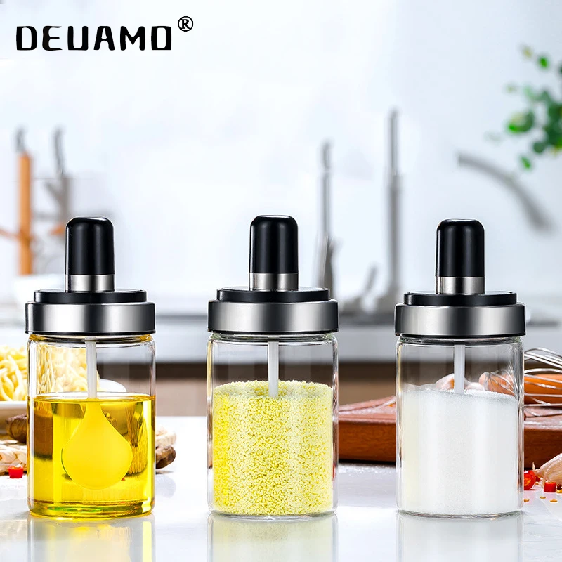Стеклянные мерные контейнеры для специй бутылка приправ соли перца кухонная