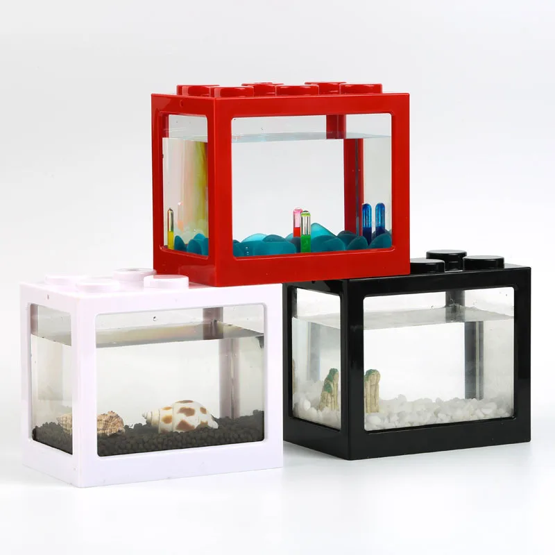 

Acrylic Small Desktop Ecological Small Fish Tank Goldfish Tank Fighting Fish Tank Office Viewing Plastic Fish Tank Lndoor