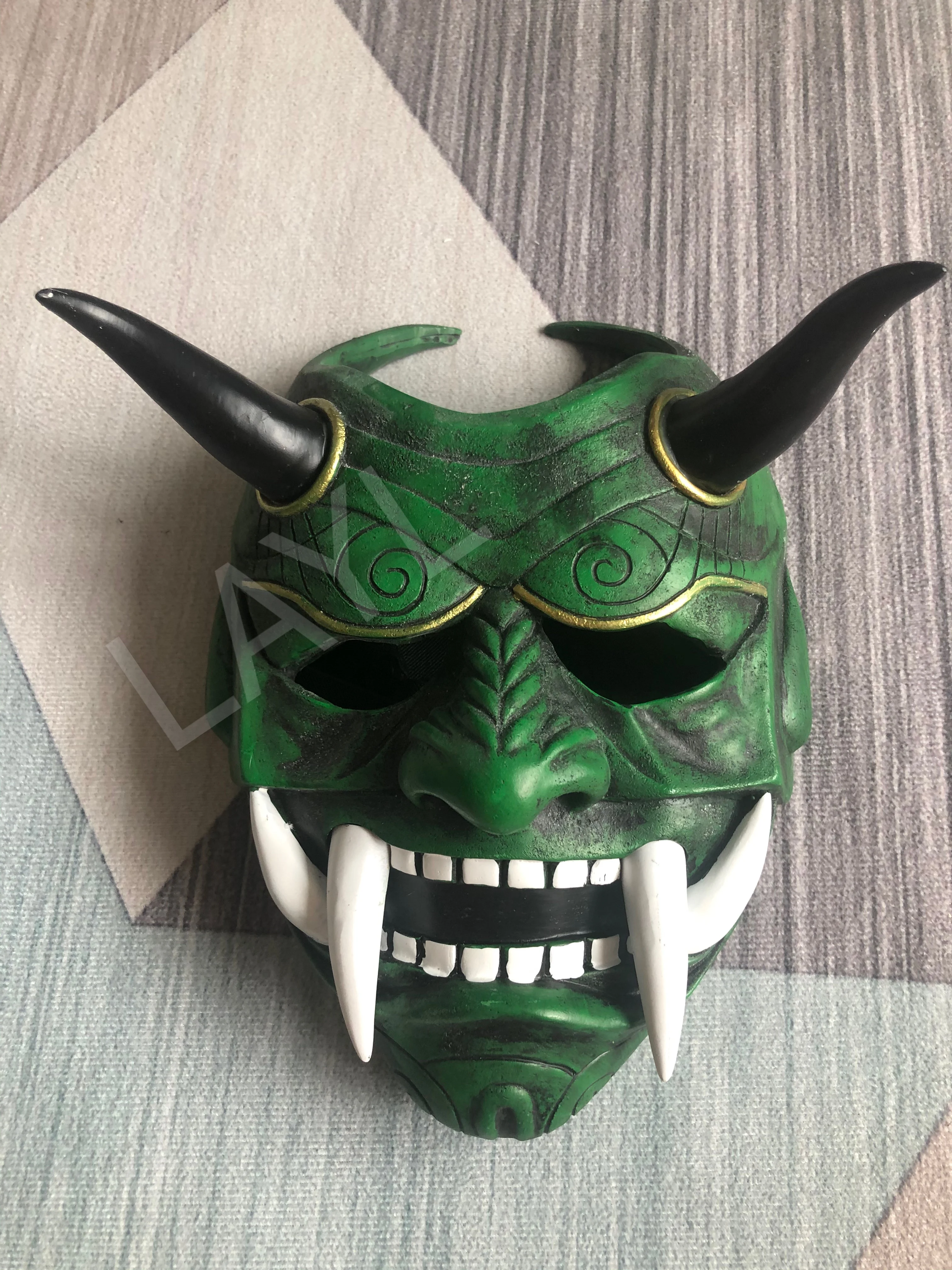 Самурайская маска японская для косплея страшная смола тушь ресниц ужасная аниме