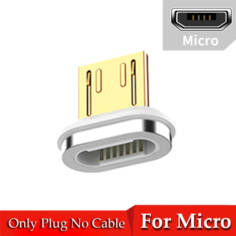 Only Micro Plug Магнитный кабель USB type-C для huawei p30 pro samsung a50 a70 3A mi cro usb шнур для быстрой зарядки и передачи данных для Red mi note 8 mi 9 9t - Цвет: Only Micro Plug