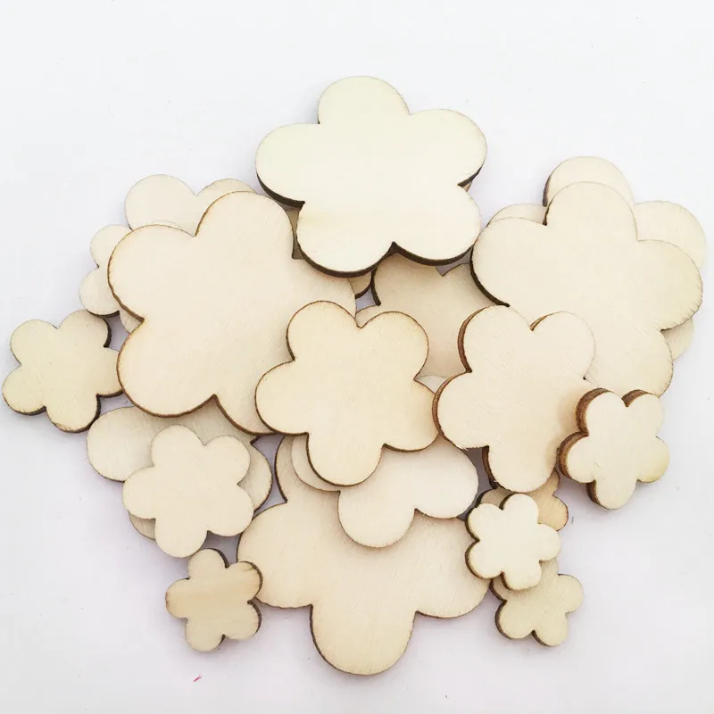100 шт. необработанный зубной налет из МДФ разных размеров | Дом и сад