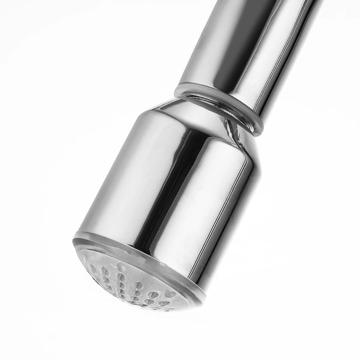 

Kitchen Faucet Silver Single Handle Pull out Kitchen Tap Single Hole 360 Rotation Hot&Cold Water Mixer Tap LED Light Nozzle