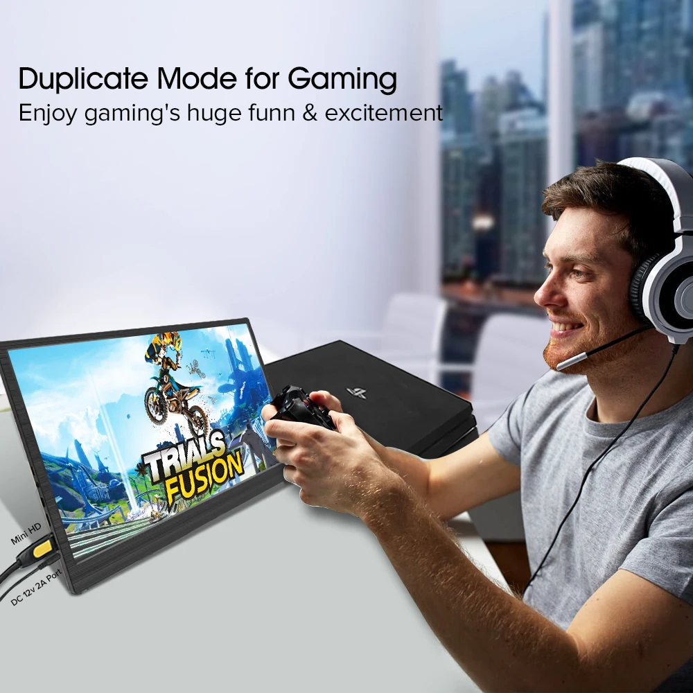 Монитор игровой UPERFECT 15 6 дюйма 3200 × 1800 портативный экран 16:9 HDR динамик для ноутбука