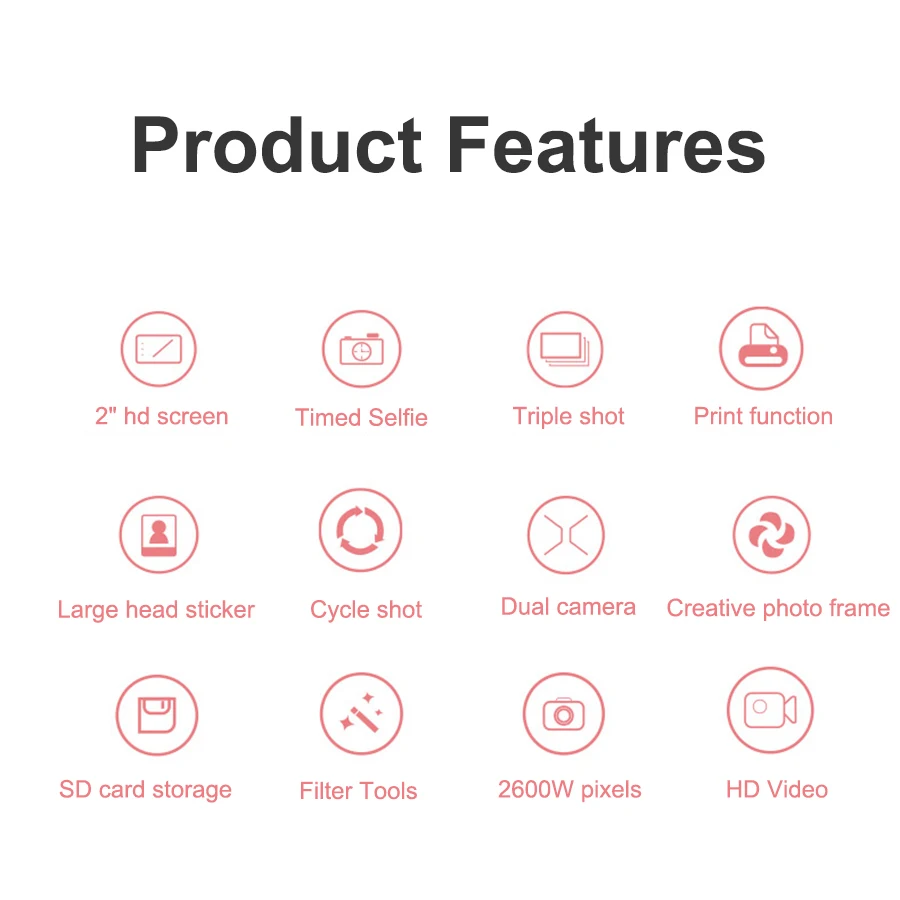 

Children's Instant Print Camera Kids Video Photo Christmas Camera Toys For Kids Girls Birthday Gift Instantane Camera With Print