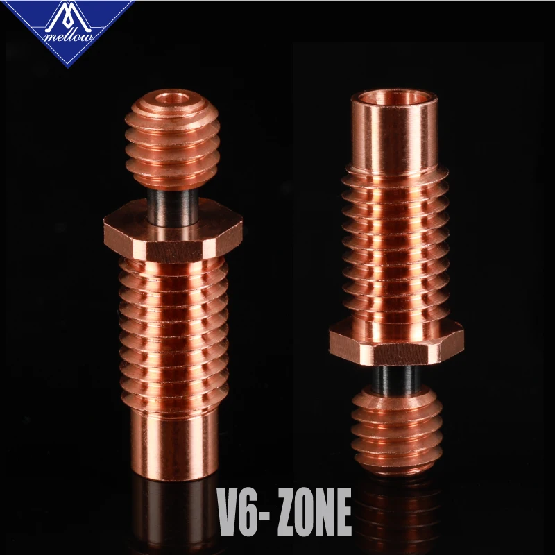 Quebra de Calor Bocal da Impressora Garganta para 1.75mm Mellow Cobre Materiais Aeroespaciais 3d E3d v6 Hotend Aquecedor Bloco nf V6-zone &