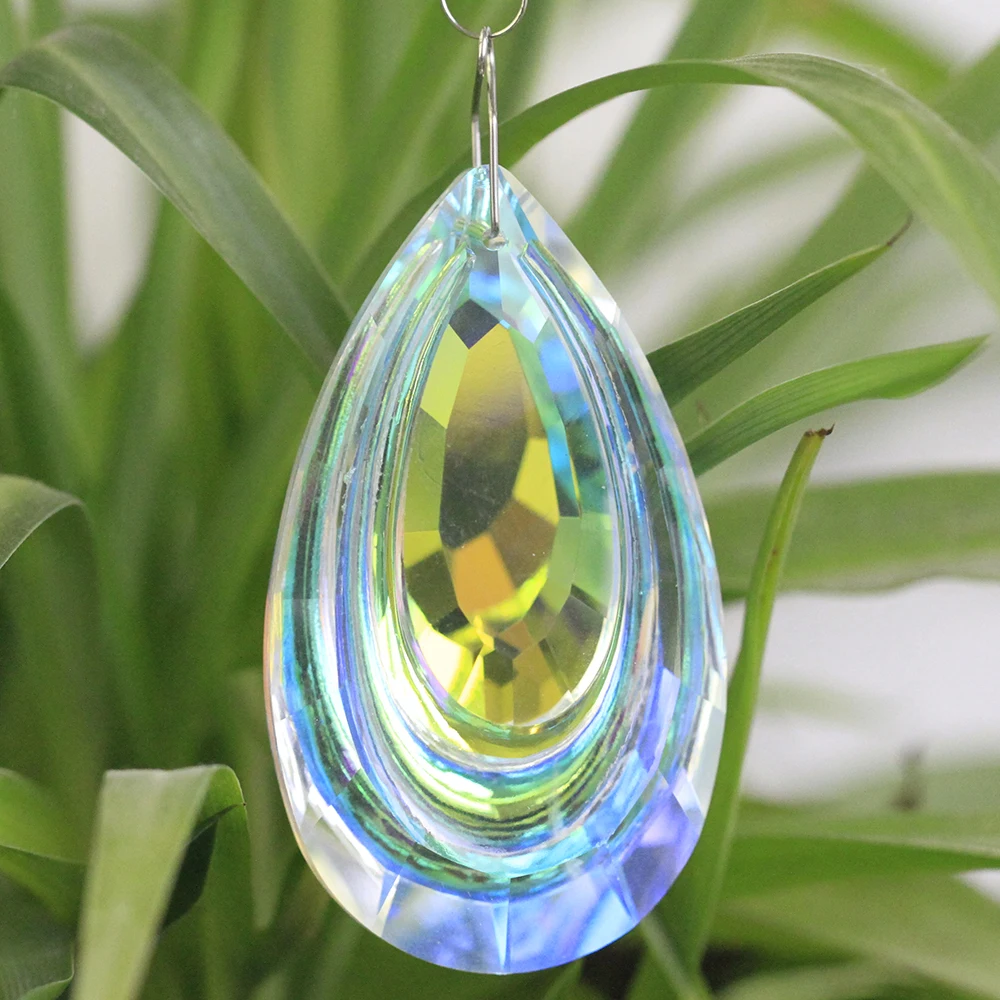 

Хрустальный кулон-призма AB Color 38/50 мм