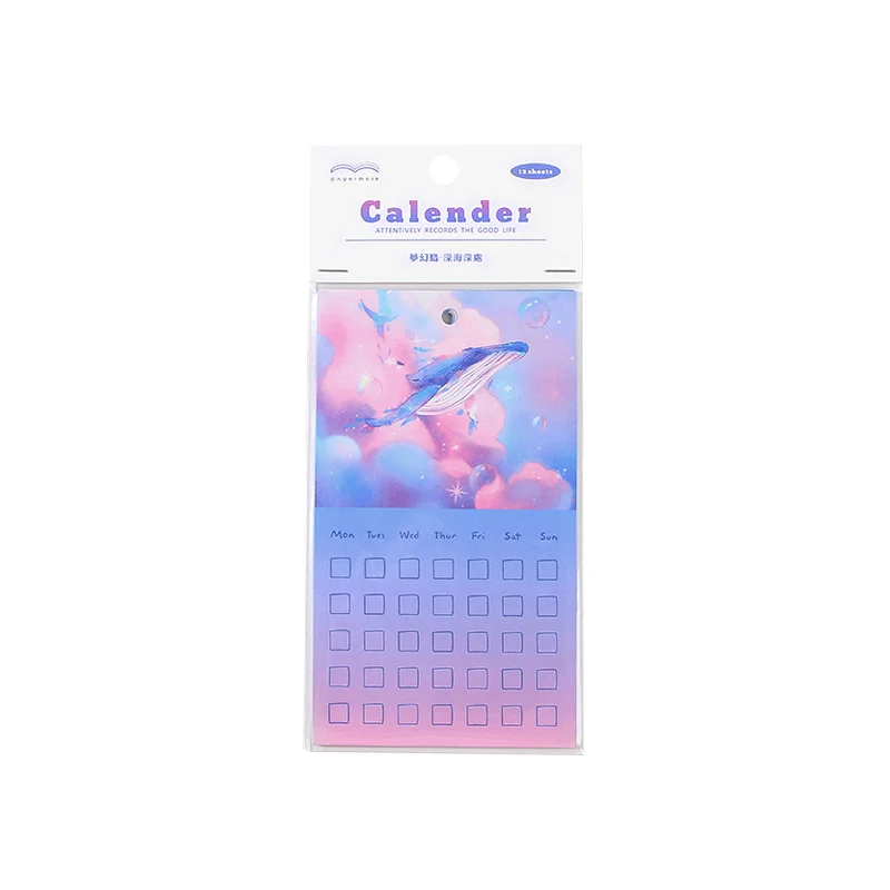 

12 Pcs Neverland Series Self-fill Free Writing Mini Desktop Calendar Daily Schedule Table Planner Yearly Agenda Organizer Office