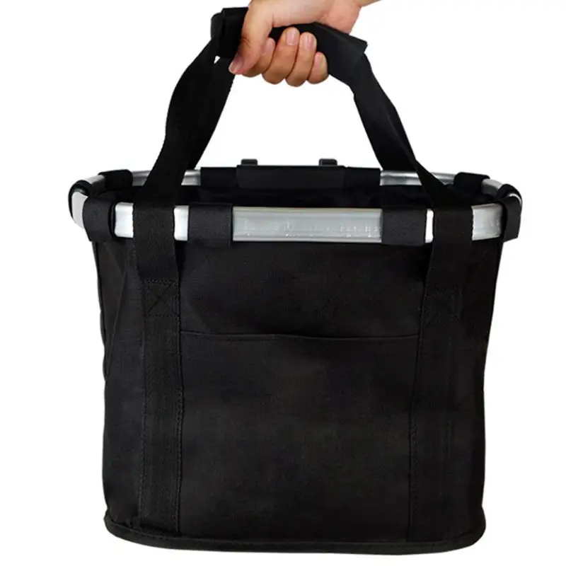 

Foldable Bicycle Bike Basket Oxford Storage Shopping Picnic Pet Bag with Handle Dog Cat Pet Carrier Camping Tote Bag