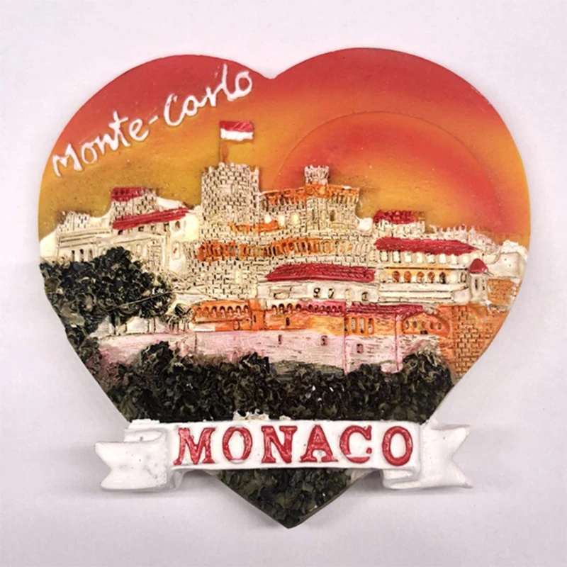 3d Fridge Magnet Monaco Tourist Souvenirs Craft gift Resin Refrigerator Sticker Magnets Stickers Decoration | Дом и сад