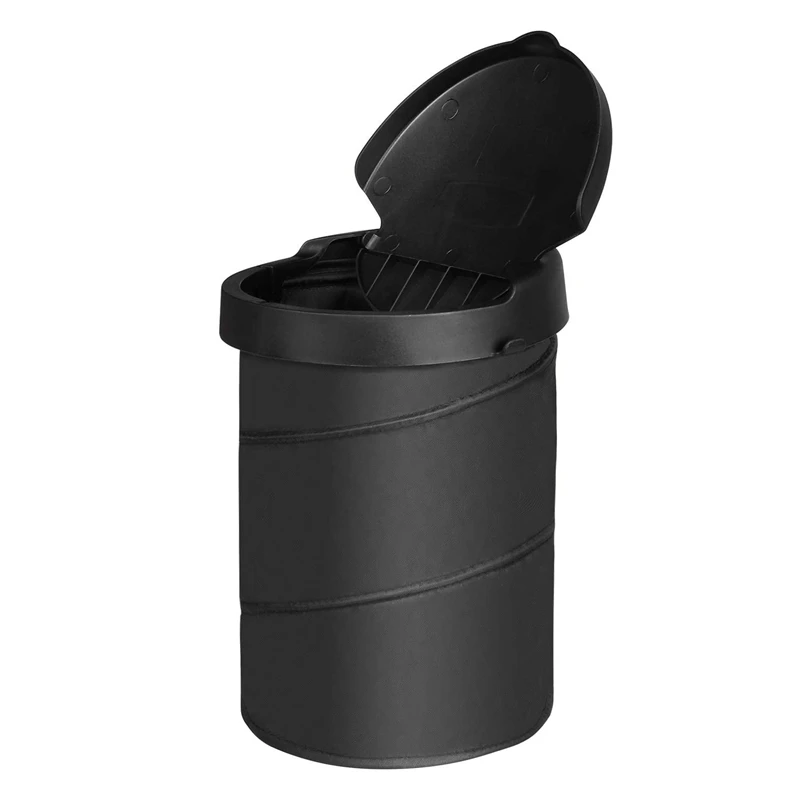 

Car Trash Can Portable Garbage Bin Collapsible -Up Bag Waste Basket Bin Rubbish Bin Black