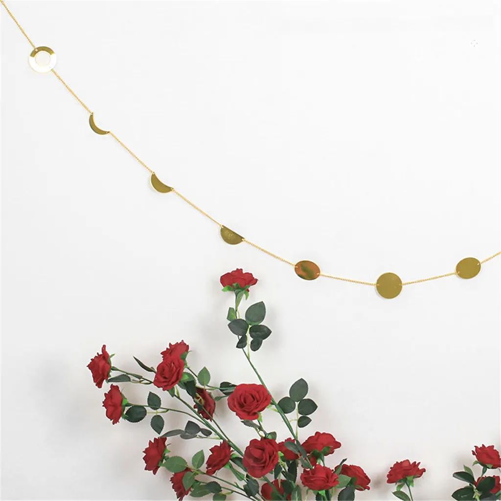 Лунная фаза гирлянды цепи Небесный Бохо богемный Настенный декор квартиры