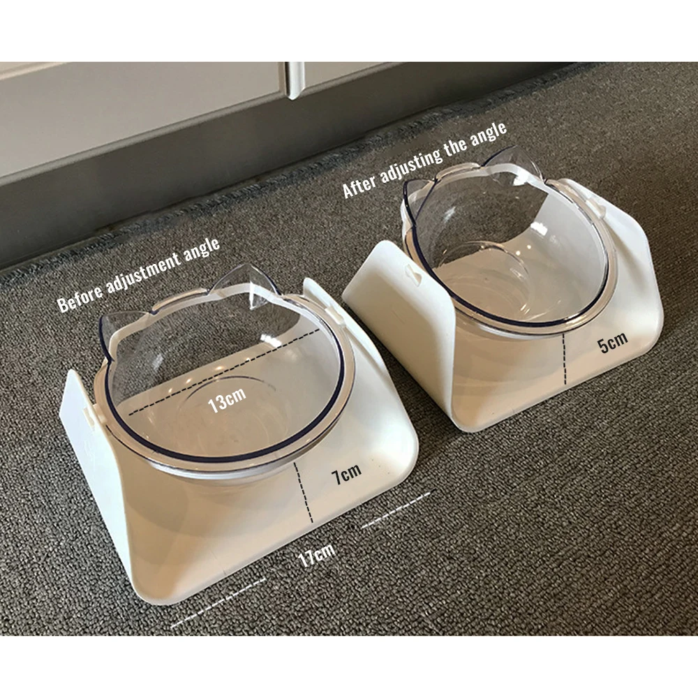 3 цвета регулируемая миска на 15 градусов для кошек портативная питьевой воды