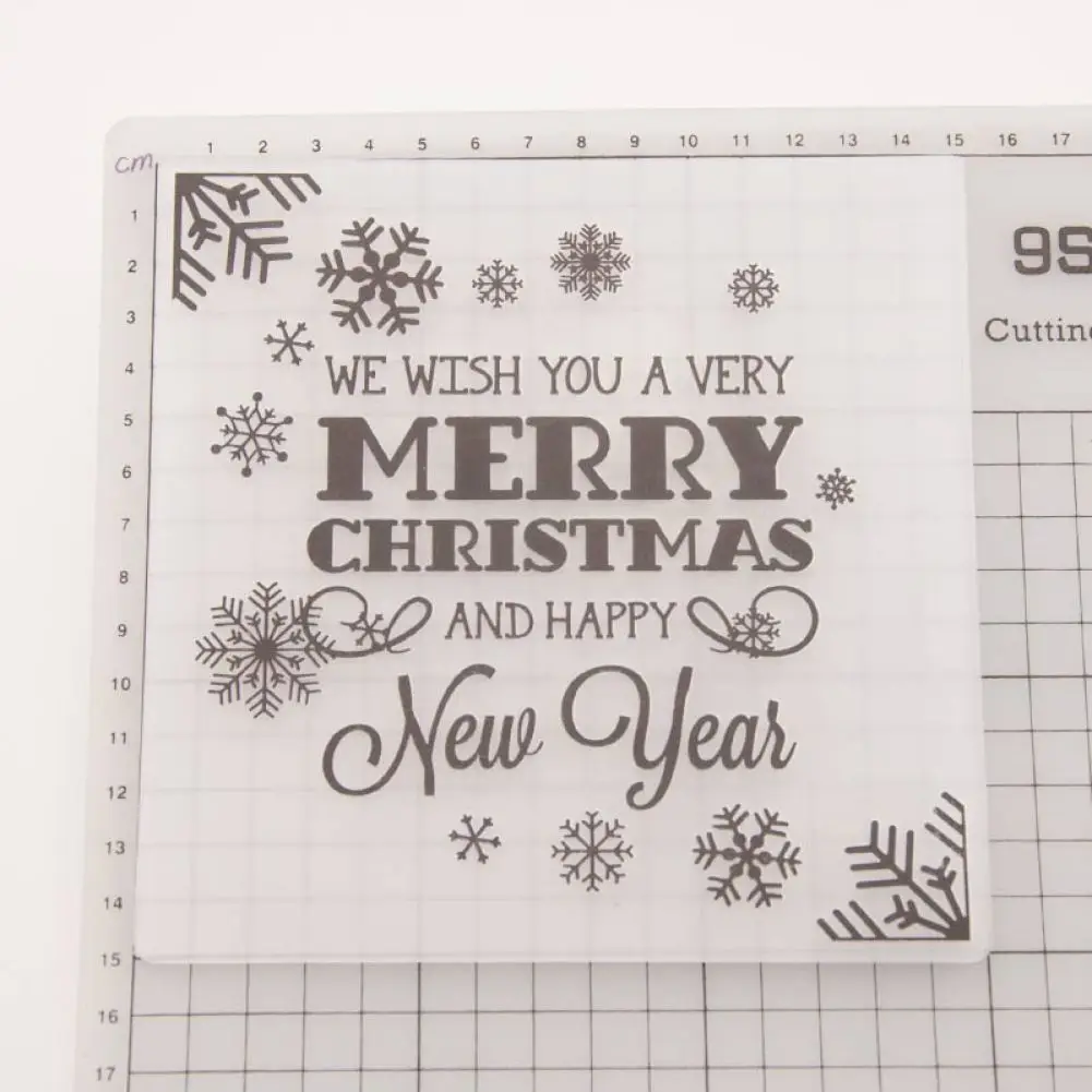 2022 New Merry Christmas Year Plastic Embossing Folder Template For Diy Scrapbooking Paper Card Making Decoration | Дом и сад