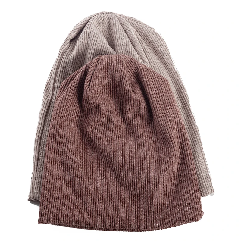 Geebro Детские подростковые вязаные ребристые шапки бини Модные Взрослые простые