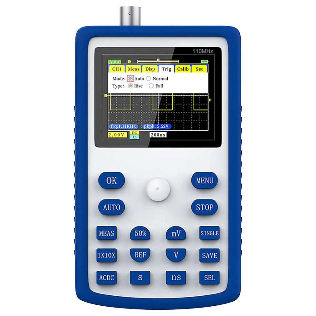 

Портативный цифровой мини-Осциллограф 1C15, высокая точность, полоса пропускания 110 м, многофункциональная скорость дискретизации 500 Мбит/с