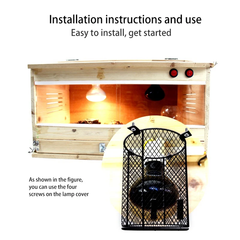 Нагревательная лампа для рептилий абажур анти ожоги крышка лампы светильник