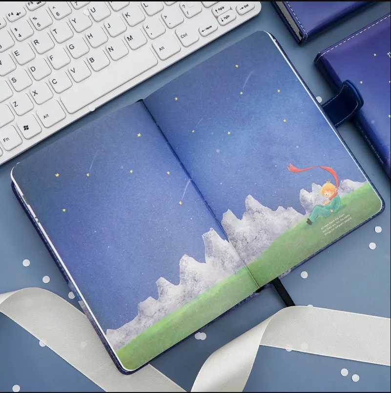 My Little Prince Blue Buckle Diary Journal Travel Diy Notebook School Kids Gift Item Colored Inside Pages | Канцтовары для офиса и