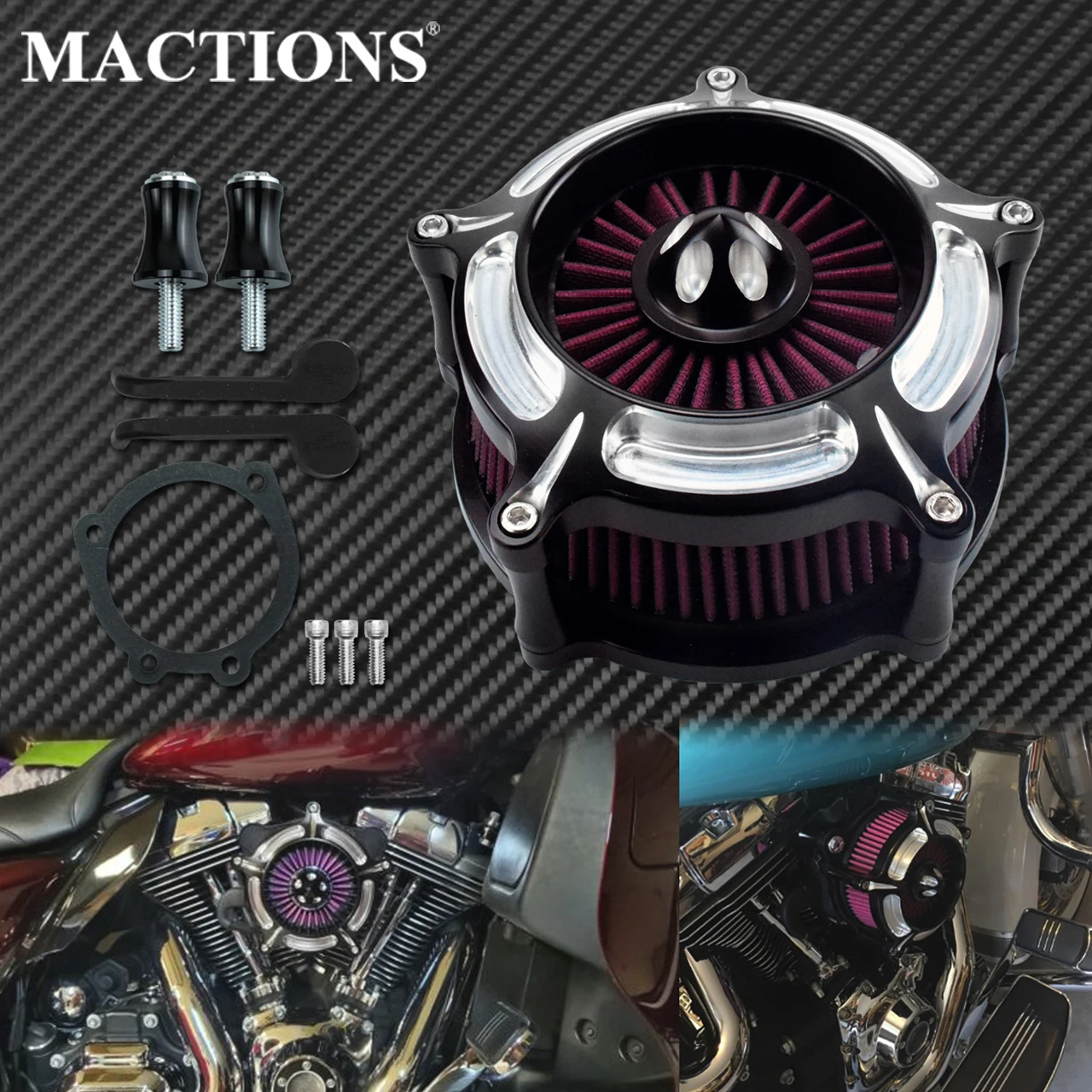 Воздухоочиститель для мотоцикла воздушный фильтр Harley Softail Street Bob Fatboy Touring Road King Ultra