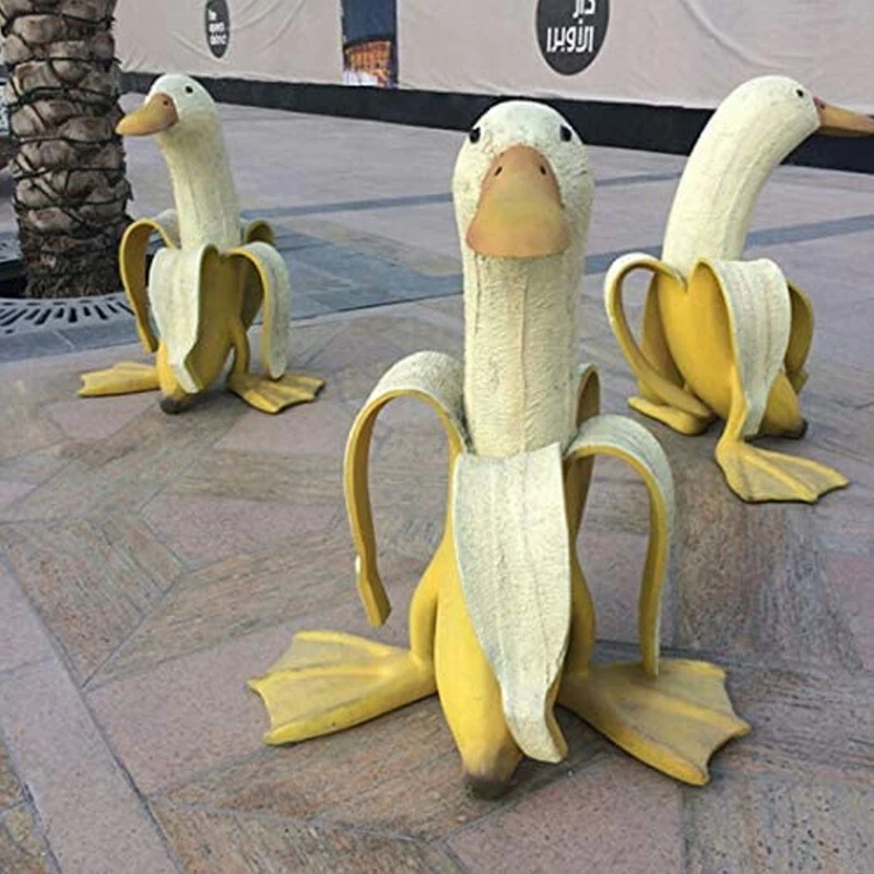 

Pastoral style banana duck crafts home simple creative home banana duck ornaments decorative art fruit animal ornaments