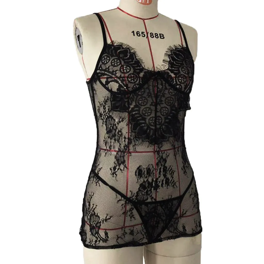 Женское нижнее белье сексуальное кружевное черное комплект стрингов одежда для