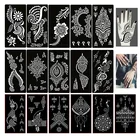 16 шт.компл. трафареты для татуировок хной для женщиндевушек Рисование тела, ручнаяножная Татуировка комплект новый разрабатывает временные шаблоны татуировок