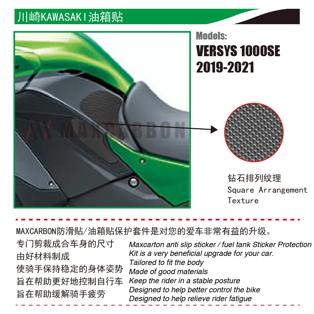 

Масляный бак Kawasaki beast versys 1000se 2019-21 с противоскользящей текстурой