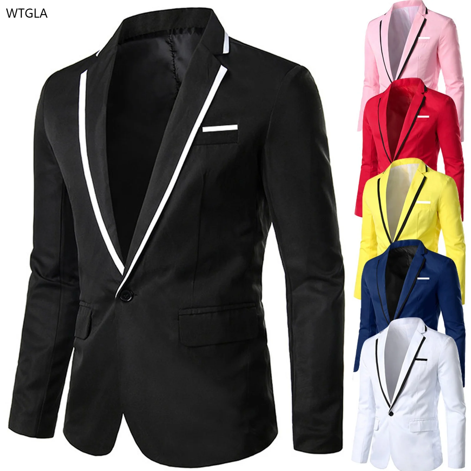 

fashion Male blaz er Stylish Casual Solid Suitses Business Wedding Party Outwear Coat Suit Tops plus size Men's clothing