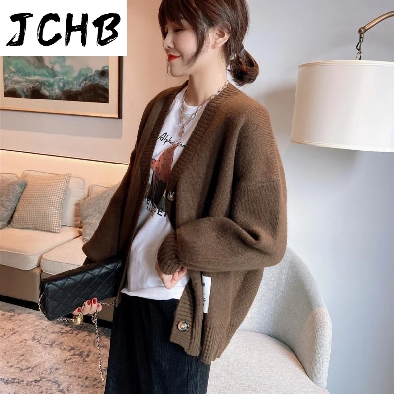 

JCHB Woman Sweater Jackets Knitted Long Cardigans Long Maxi Oversized Sweater Coat Korean Style Long Sweater Coat Maxi Wear